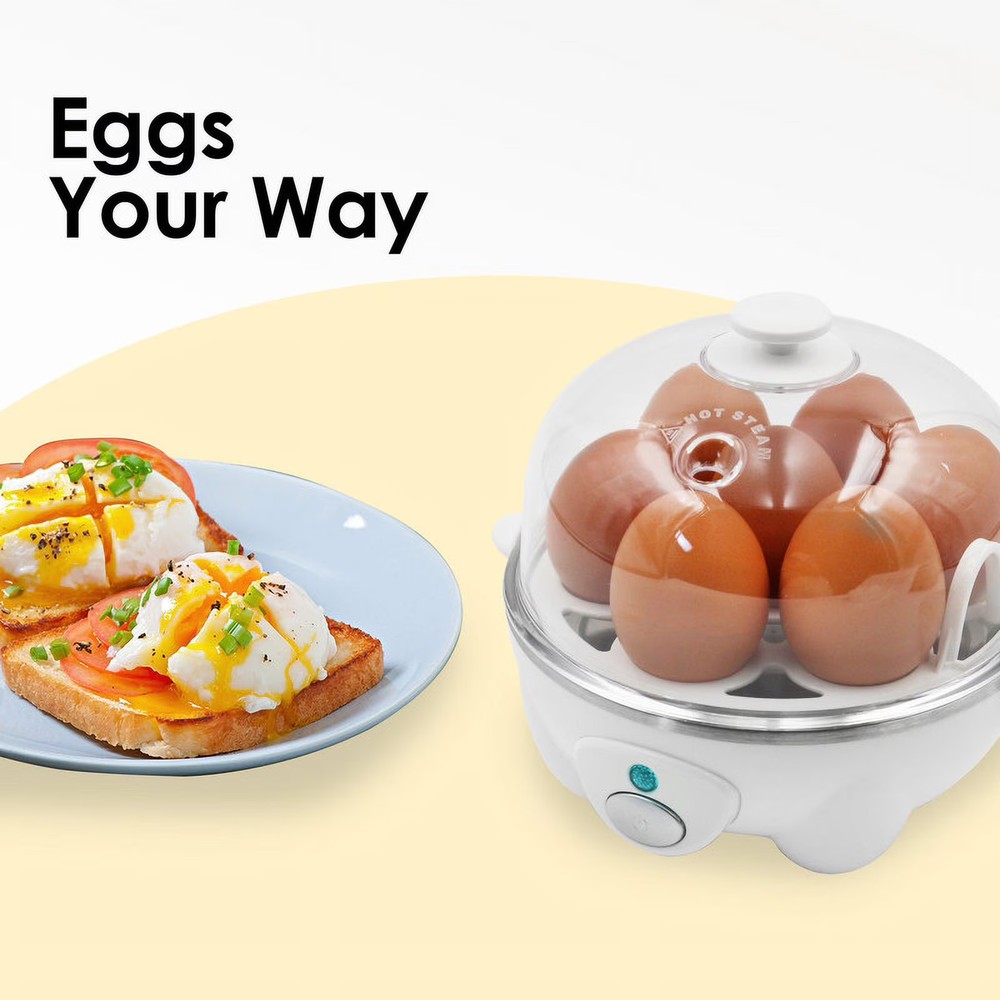 Elite Cuisine EGC550 Automatic Easy Egg Cooker, 7 Eggs