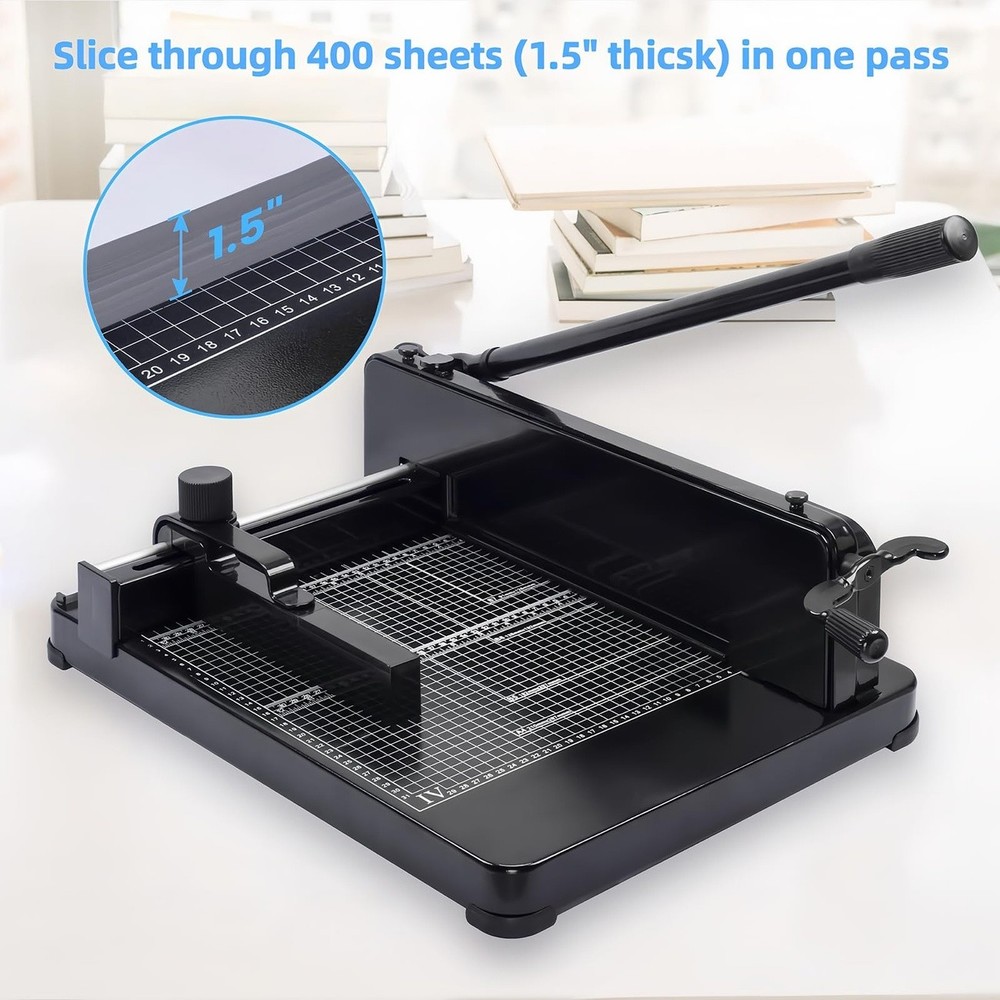 Stack Paper Cutter Guillotine 12 Inch Heavy
