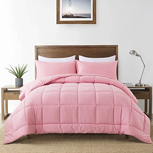 Size Comforter Sets -All Season Bedding Comforters Sets with 2 Full Pink
