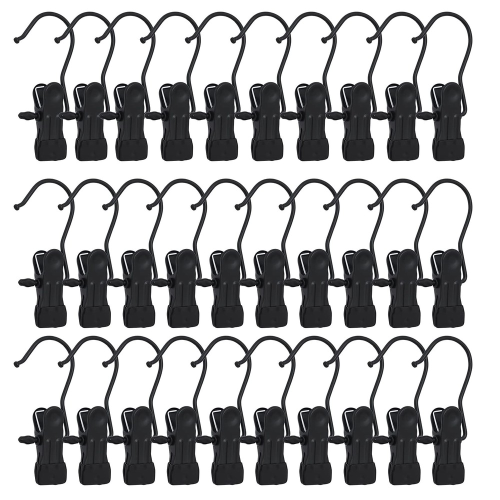 50 PCS Boot Hangers for Closet Laundry Hooks with Clips Boot Hanging Hold Cli...