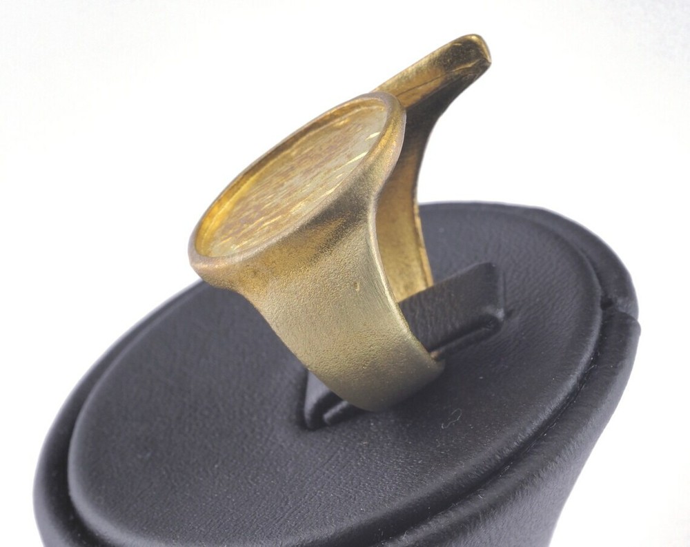 Ring Adjustable Ring Bezel - Raw brass (18mm 7.5US inner size - Adjustable )2851