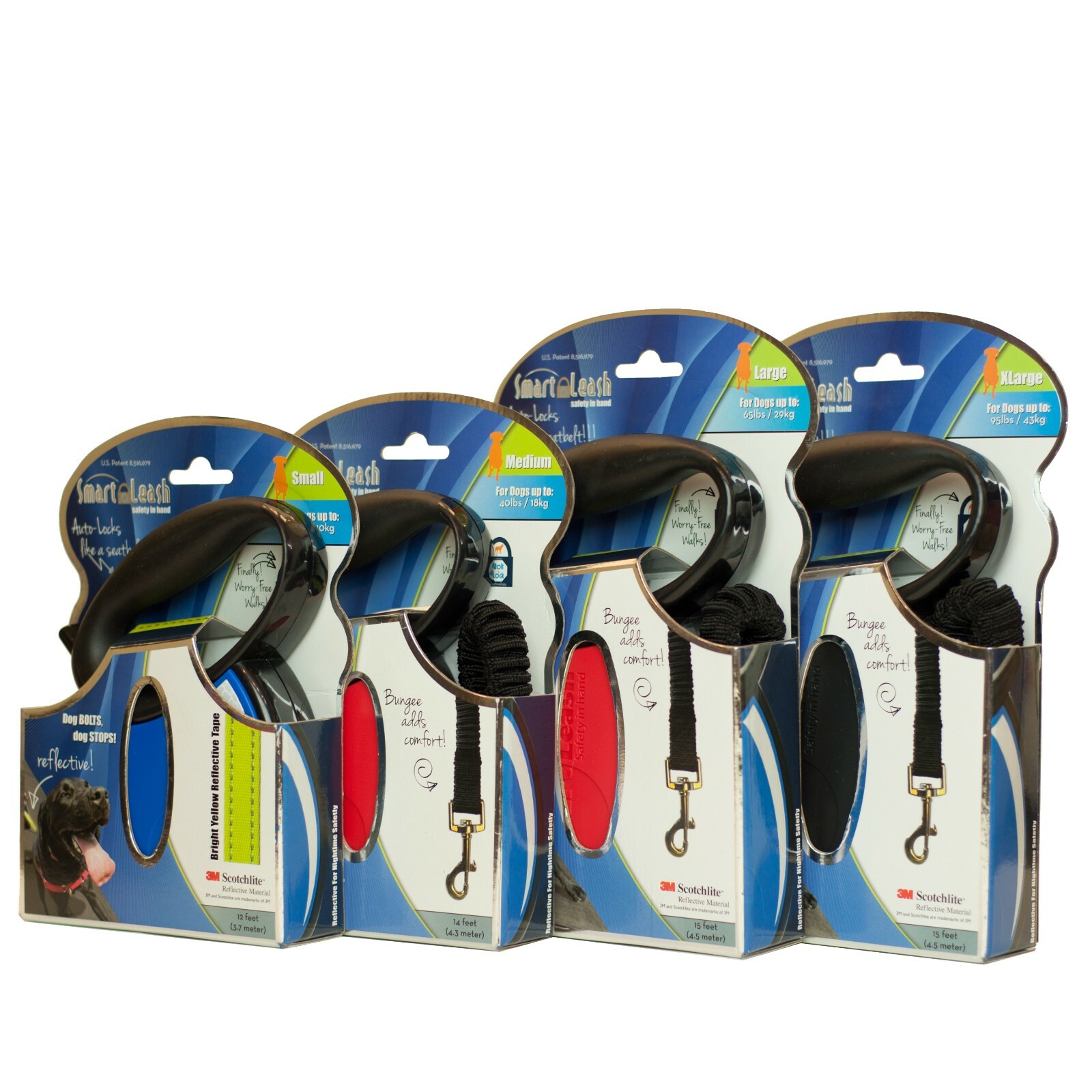 SmartLeash® -The Only Automatically Braking Retractable Leash- New-Free Shipping