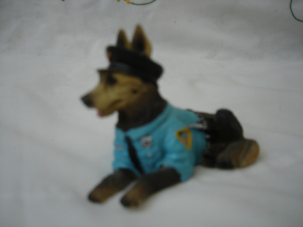 Police German Shepard dog in uniform