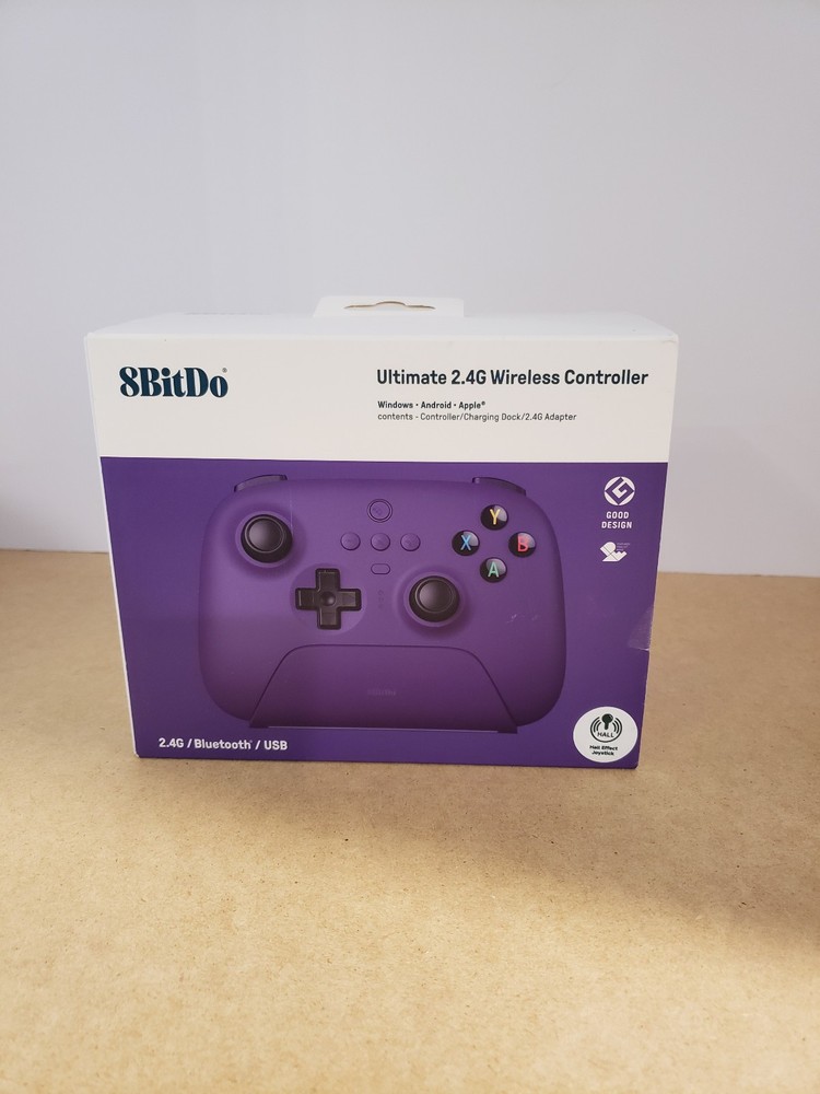 8Bitdo Ultimate 2.4G Wireless Controller with Dock PC Steam Apple Android Purple