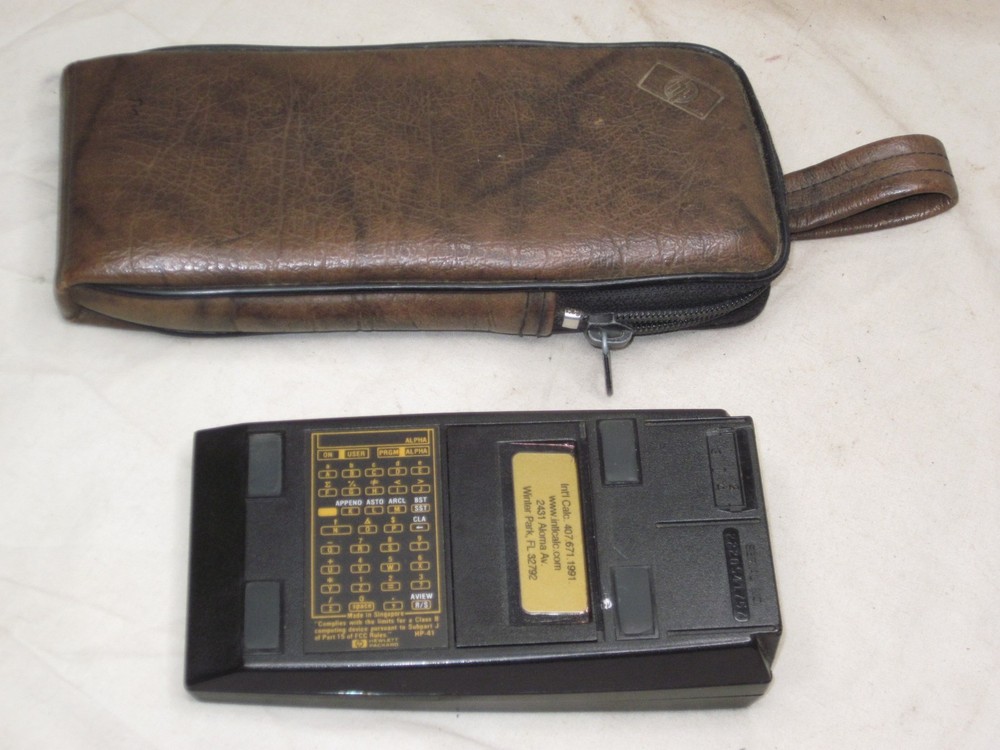 untested vintage HEWLETT PACKARD 41CV Calculator HP w/ soft case