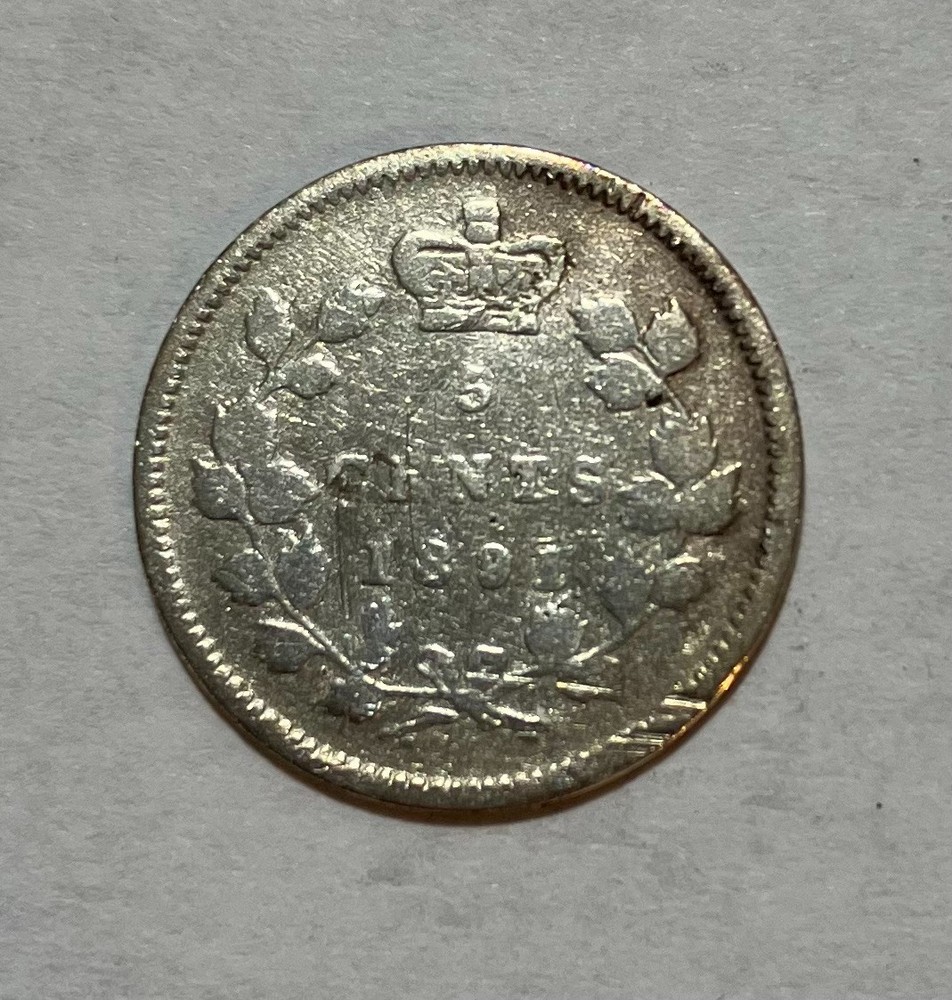 1891 Canada Silver 5 Cents