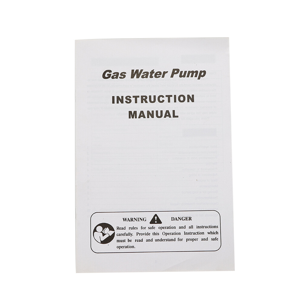 2 Stroke Gasoline Water Pump Gas-Powered Semi-Trash Irrigation Transfer Pump