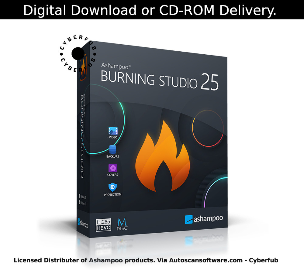 Ashampoo Burning Studio 25 - CD DVD Burning Software - CD or DOWNLOAD PC