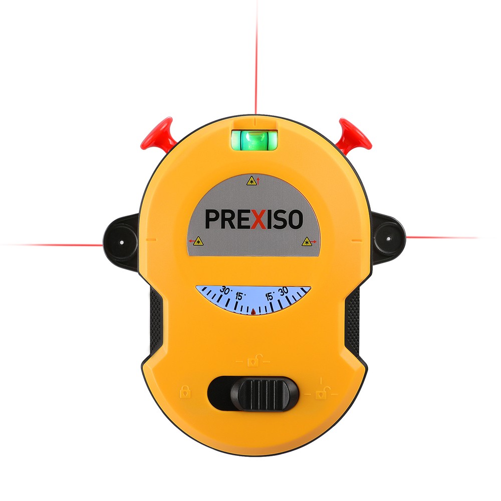 PREXISO 30Ft Multi Surface Laser Level LED Light Horizontal Vertical Line Laser