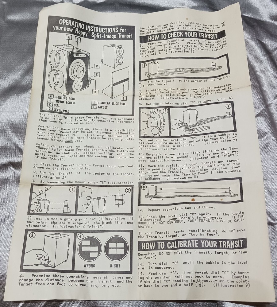 Hoppy- Split-Image Transit With Instructions & Target Pre-Owned 1968