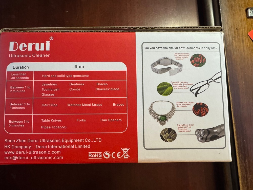 Derui Deruisonic S08 Ultrasonic Cleaner