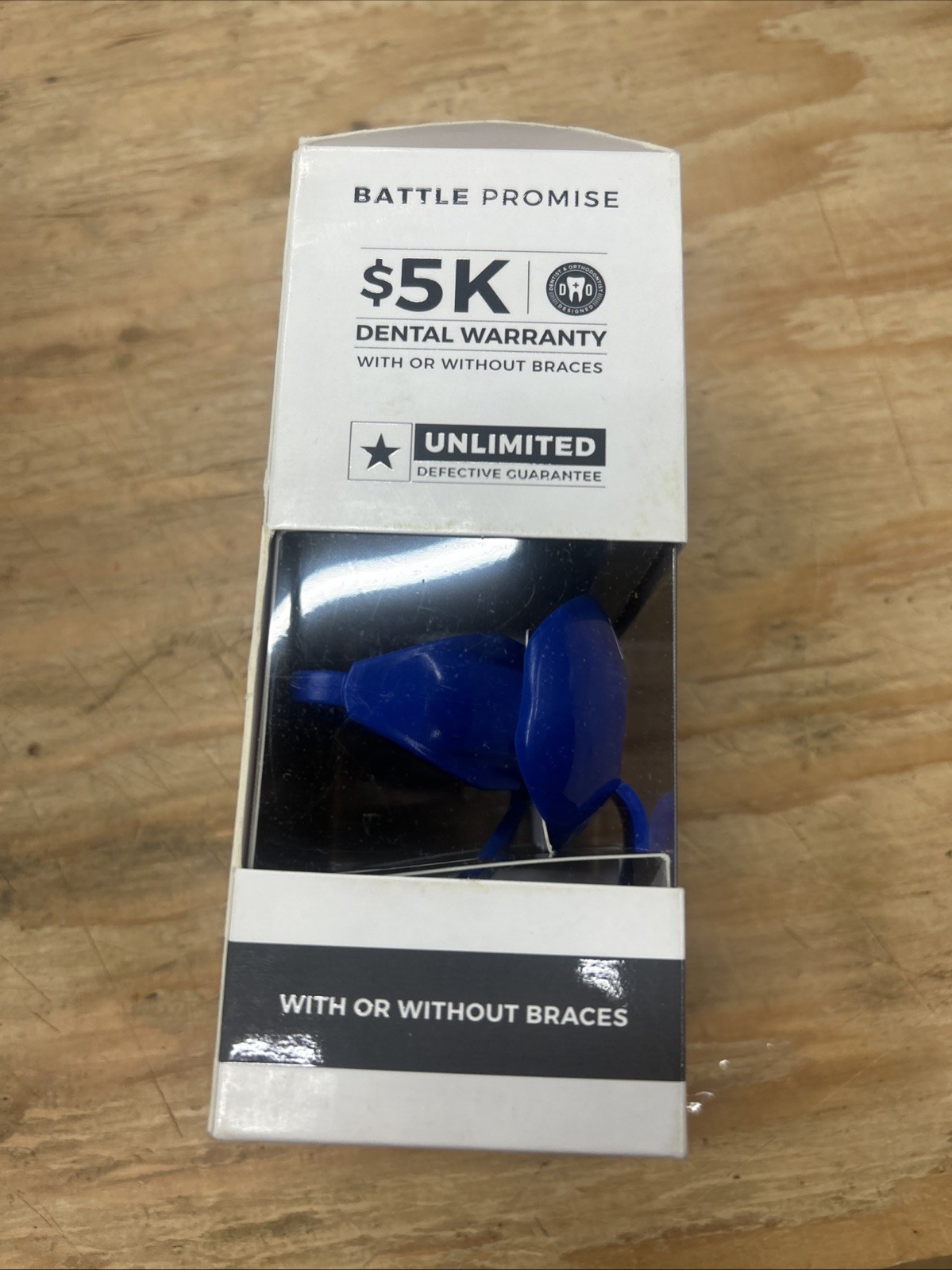 Battle Sports Science Oxygen Lip Protector Mouthguard with Strap Football Blue