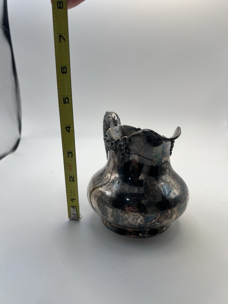 Reed And Barton Silver Plated Small Pitcher Ornate Handle