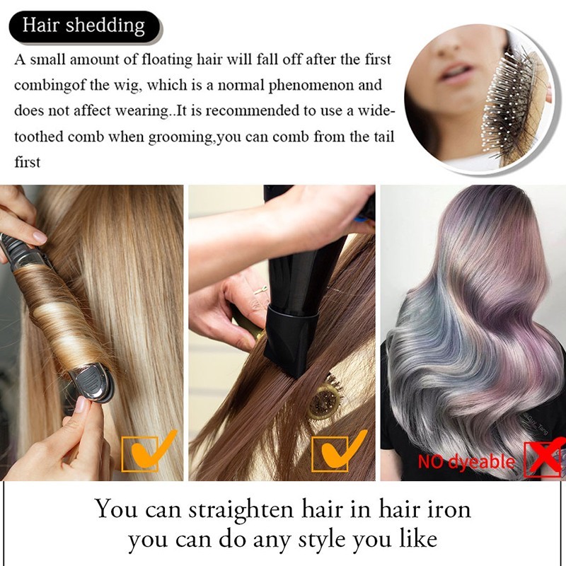 Heat Resistant Synthetic Hair Mixed Brown Straight Dress Up Wigs With Bangs