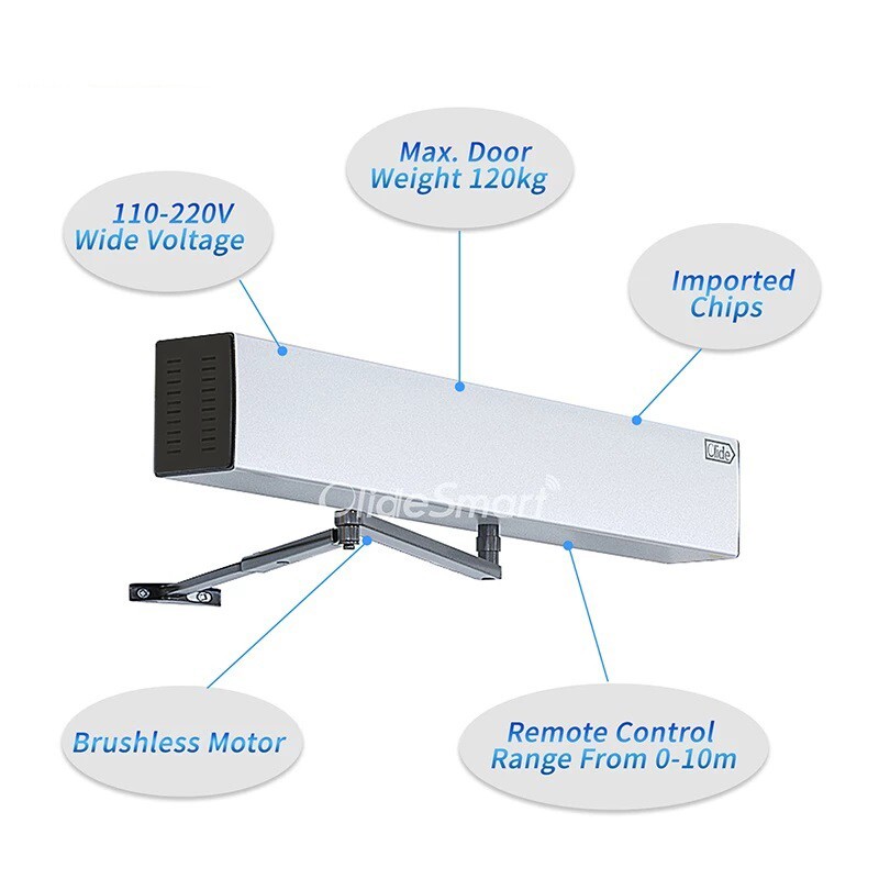 Olide Automatic Swing Door Operator with Touchless Wireless Hand Sensor Switch