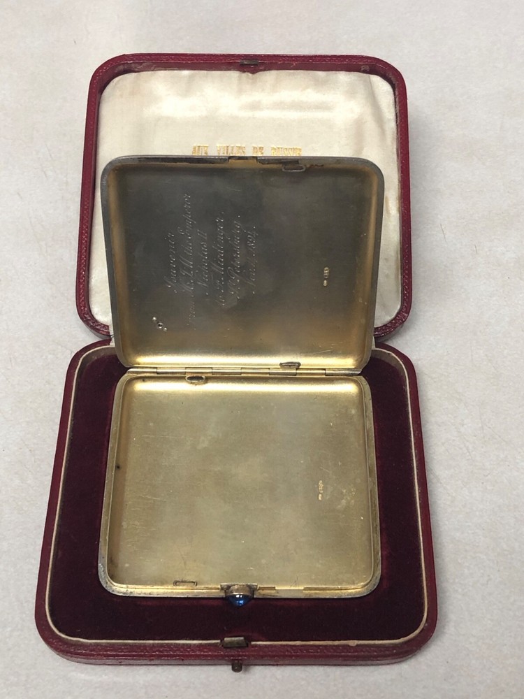Imperial presentation russian silver cigarette case