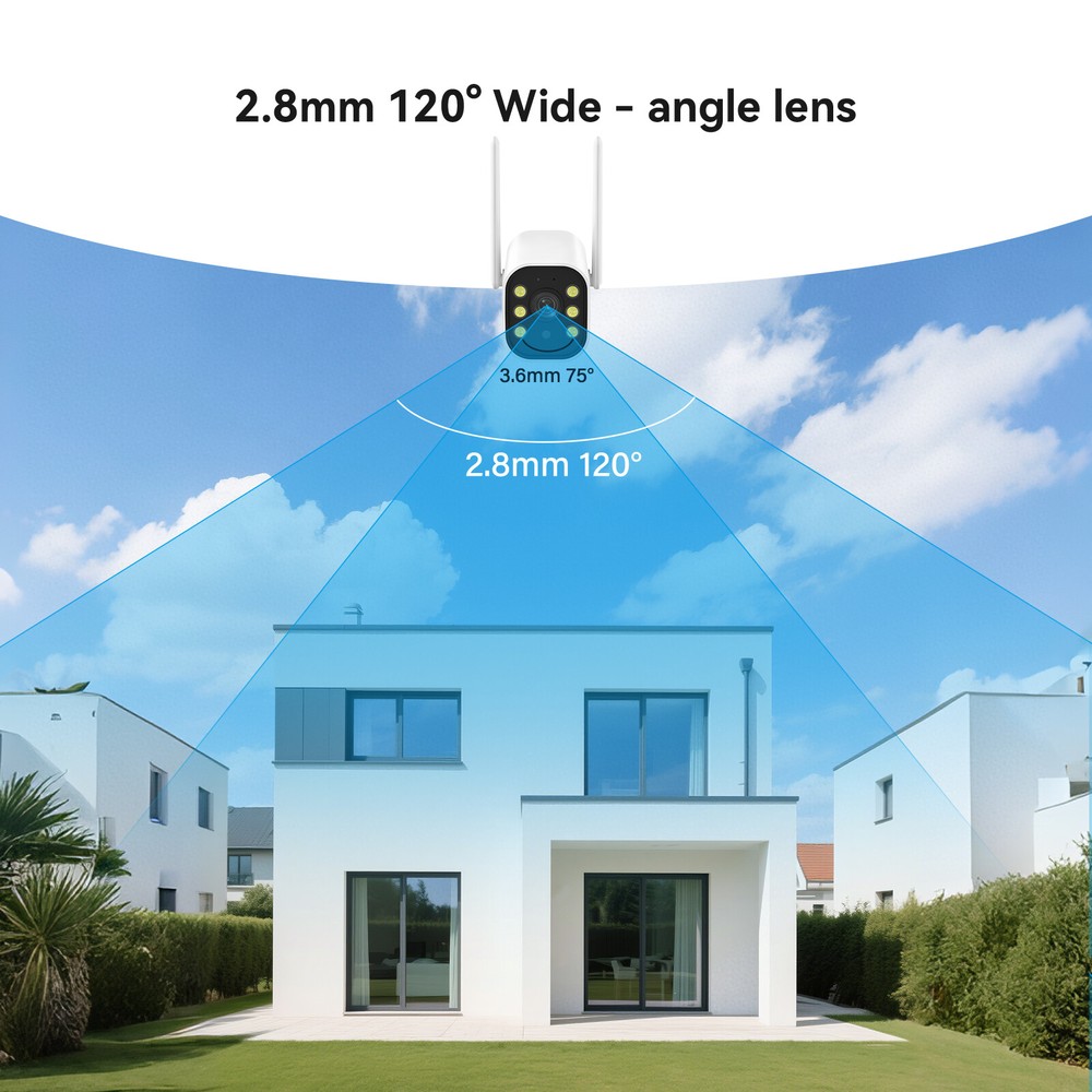 5MP Wireless CCTV Home Security Camera System Auto Cascading NVR AI Detection