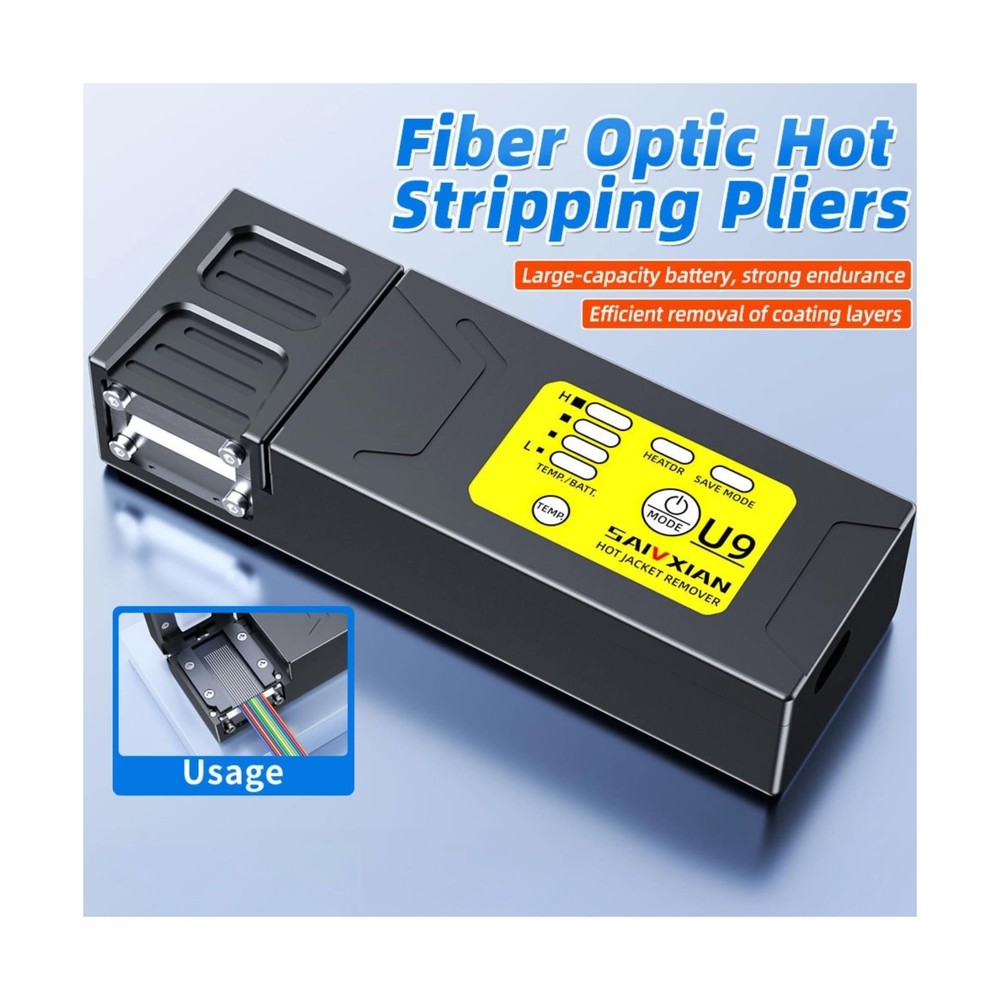 Fiber Optic Thermal Stripper Rechargeable Auto Heating Stripping Tool for Bun...