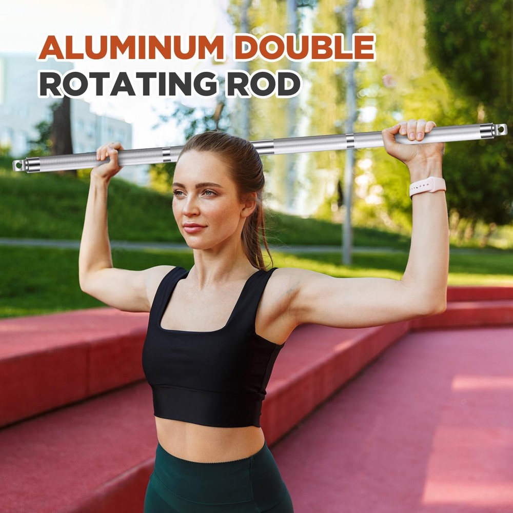 Aluminum Double Swivel Bar LAT Pull Down Bar Double Hook for Dual-Stack Funct...