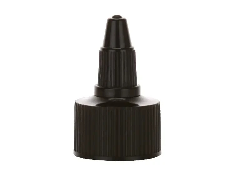 24/410 BLACK LDPE TWIST TOP CLOSURES, BLACK TIP - DISPENSING U5