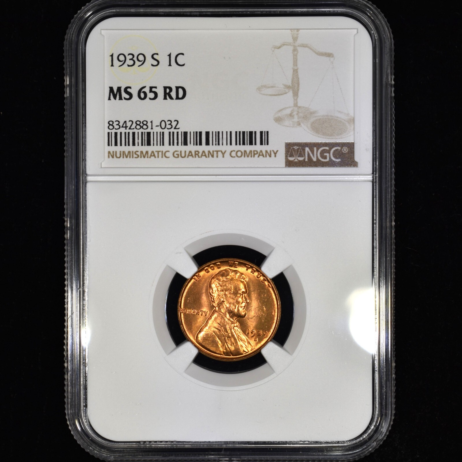 1939 S LINCOLN WHEAT CENT ✪ NGC MS-65-RD ✪ 1C COIN PENNY GEM UNC STOCK ◢TRUSTED◣