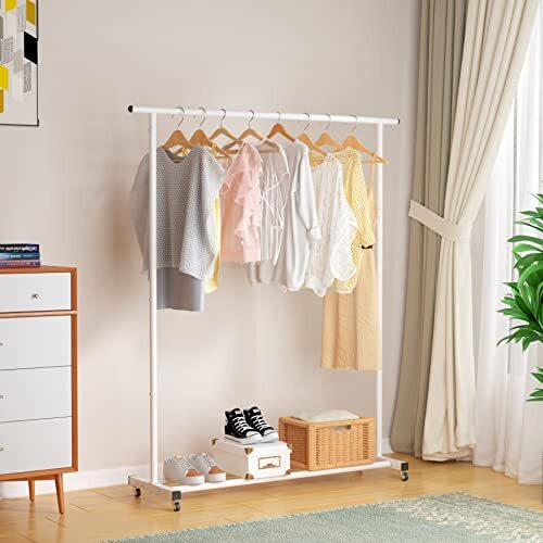 Perchero de ropa con ruedas ajustable Percha independiente para prendas