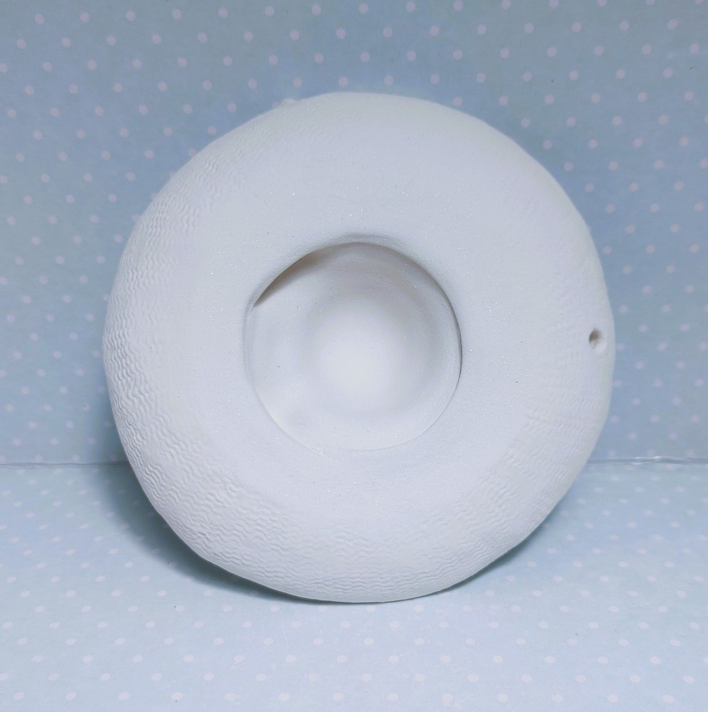 Hat Ornament ~ Ceramic Bisque Ready to Paint