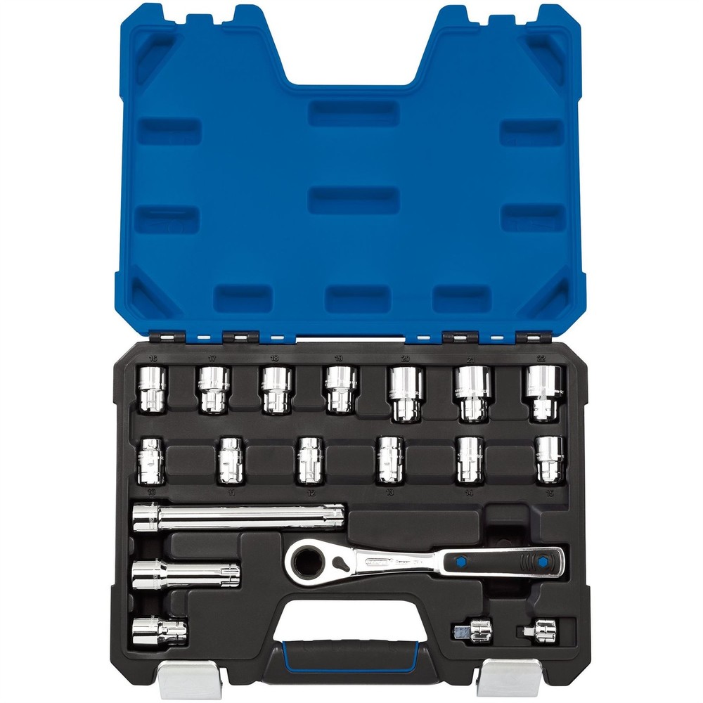 Draper 16482 Go Through' Metric Socket Set 19 piece