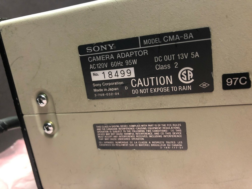 SONY MODEL CMA-8A CAMERA ADAPTOR