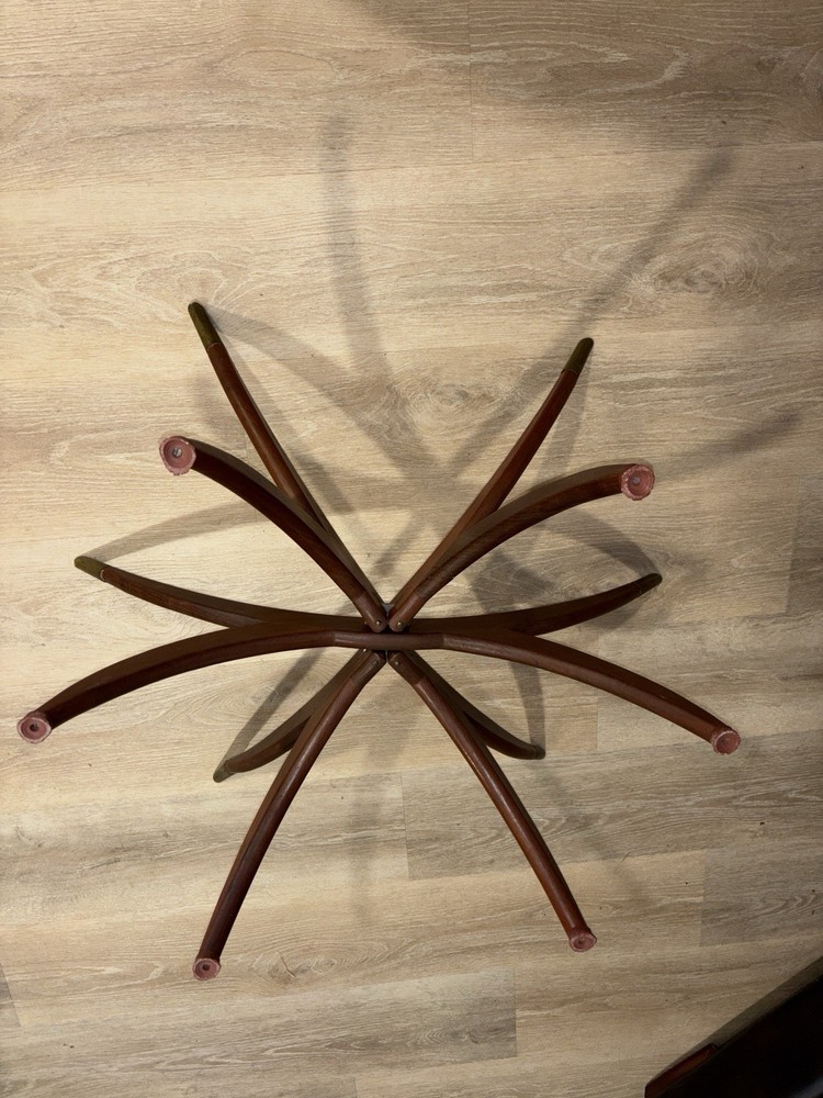 Brass Top MCM Folding Spider Leg Table
