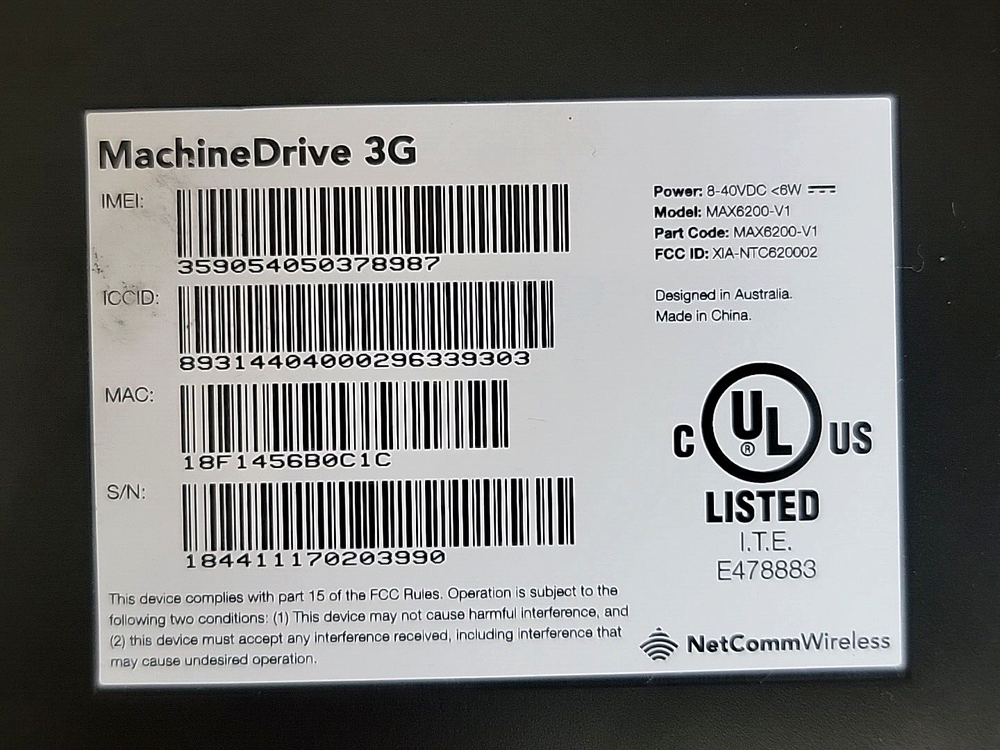 NetComm Wireless 3G M2M Router Plus NTC-6200 Series MAX6200 - (READ)