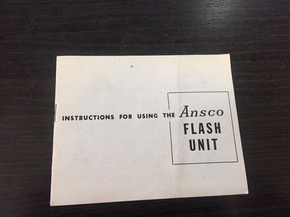 Ansco Camera Flash Unit Instruction Manual Booklet