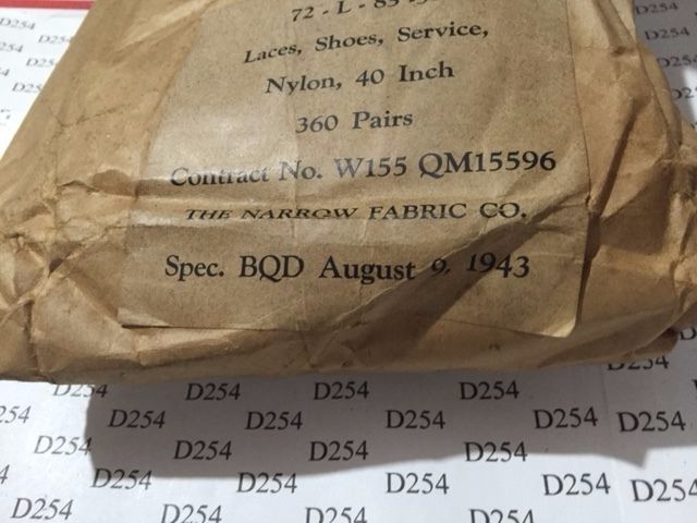 ONE Pair US ARMY WW2 date SERVICE SHOE 40 inch Laces strings Boot nos FREE SHp x
