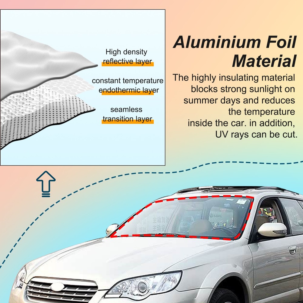 Custom Fits 2004-2009 Subaru Outback Windshield Sun Shade Sun Visor UV Block