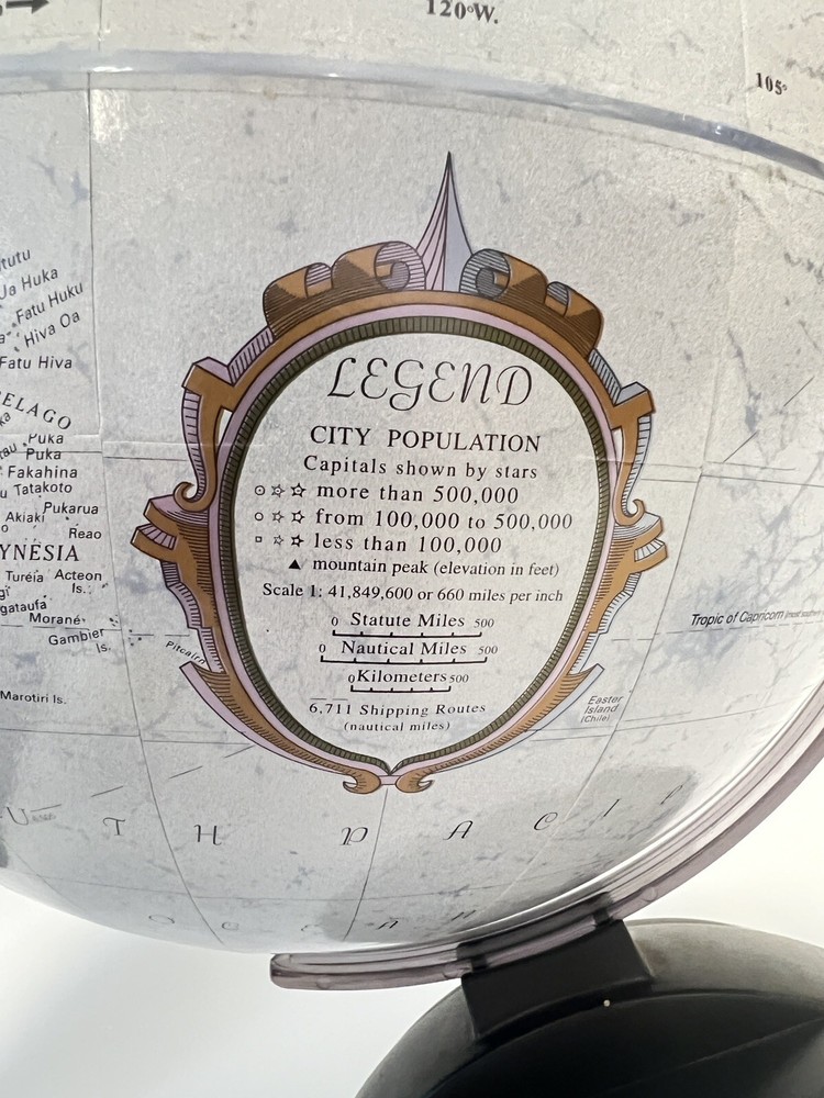 Globe Replogle 12" Inch Diameter World Platinum Classic Series - Plastic Base