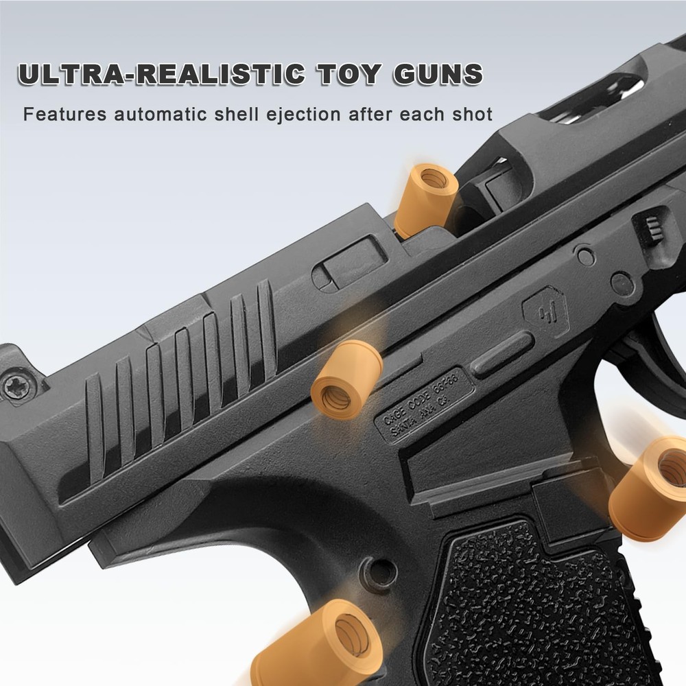 Toy Gun, Semi-Automatic Shell Ejecting Toy Gun Pistol Automatic Reloading for...