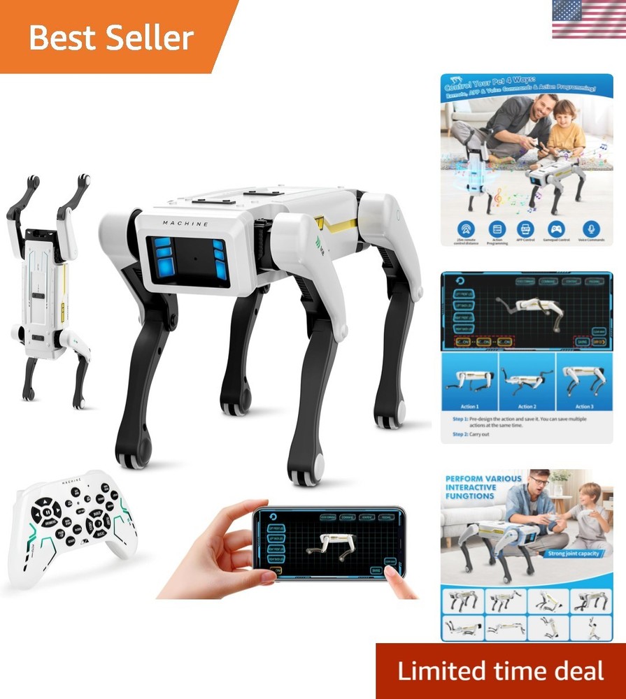 Smart Robot Dog - Interactive STEM Pet with Voice Control, 30+ Actions & APP ...