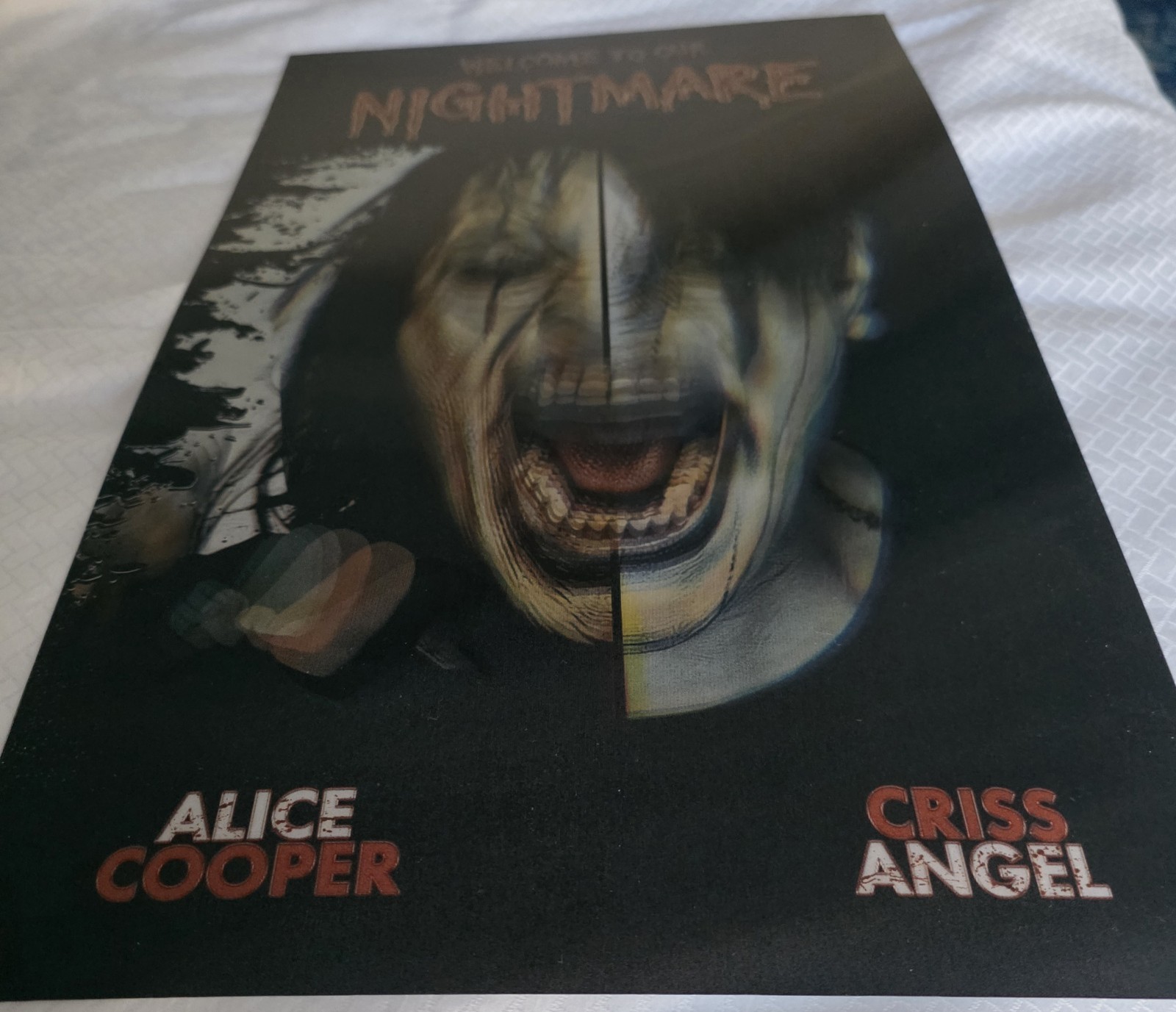 RARE Alice Cooper & Cris Angel Welcome to our nightmare 16x10 lenticular show...