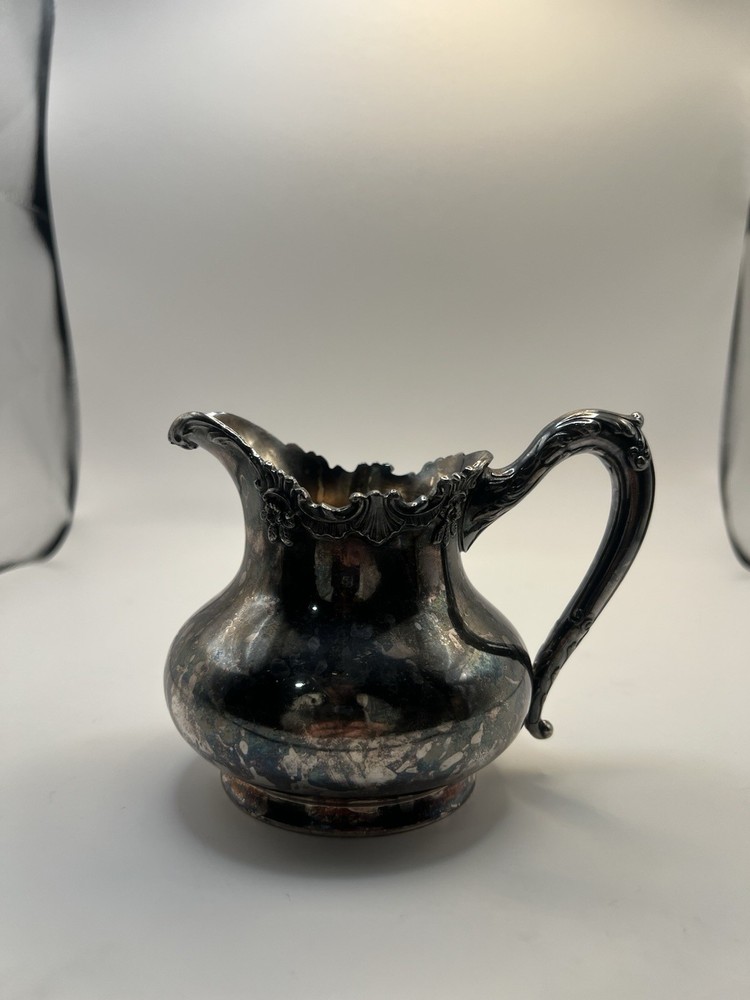 Reed And Barton Silver Plated Small Pitcher Ornate Handle