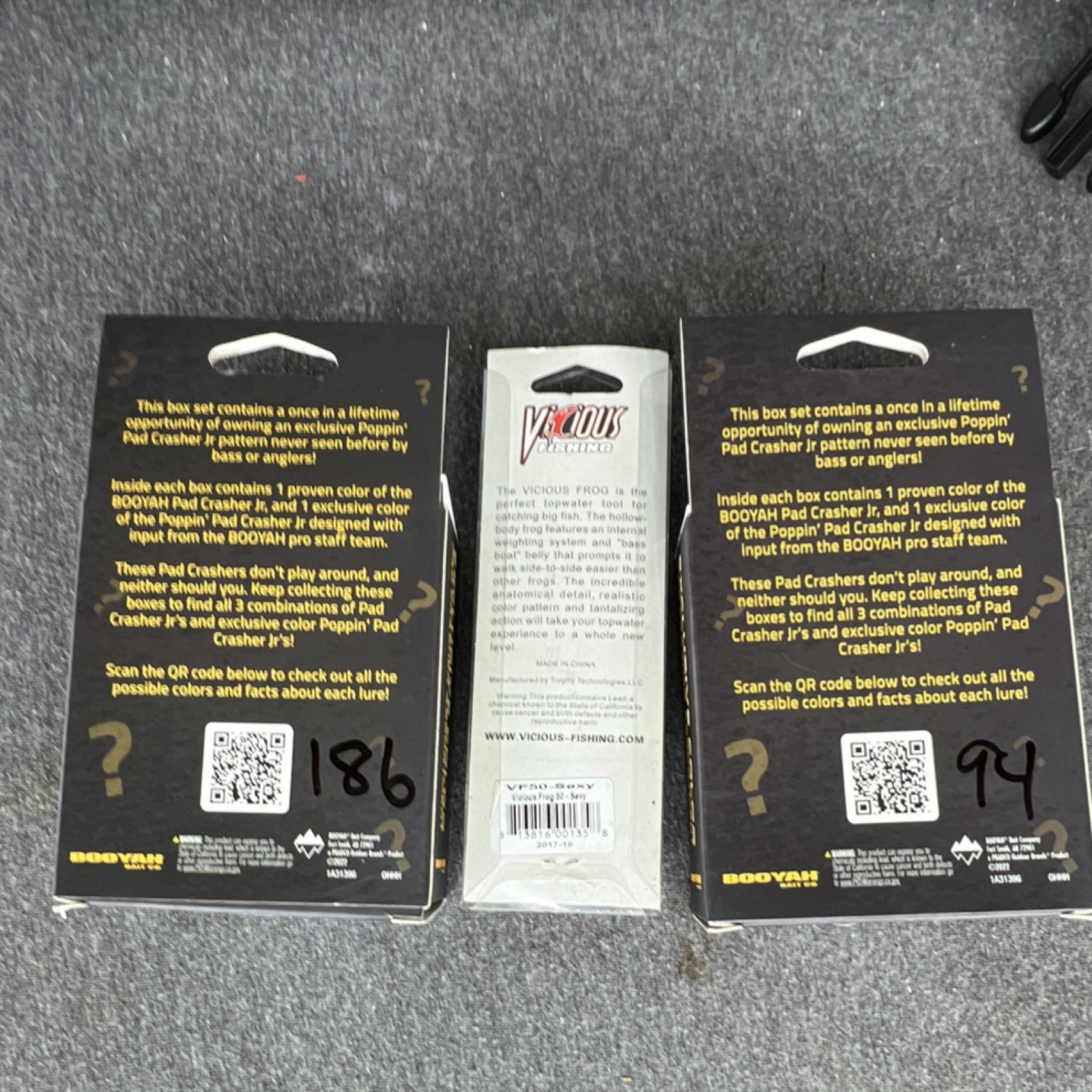 Booyah Bait Co. & Vicious Fishing Frog Bait Bundle. Exclusive Color 5-Pack