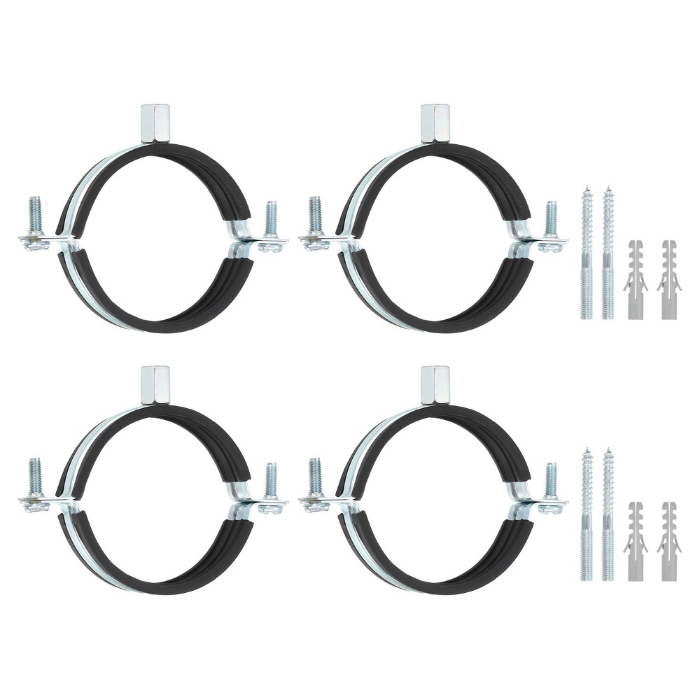 4 Pcs Adjustable Pipe Bracket Clamp, 3"(76mm) Wall Ceiling Mount Support