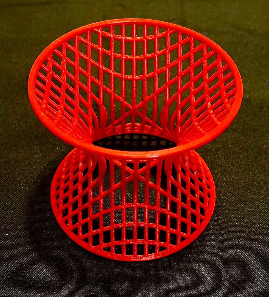 3D-printed Shape: Hyperboloid with Cross Sections -Math Art, Geometric Sculpture