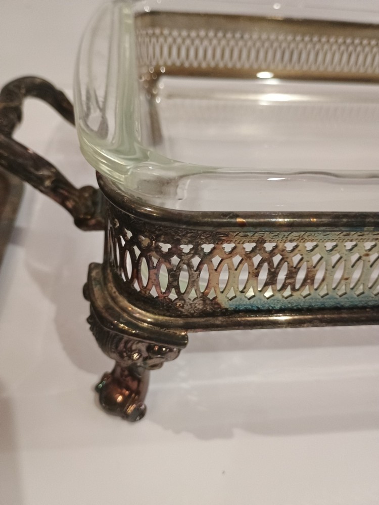 Silver Plated Footed Serving Dish - no glass insert
