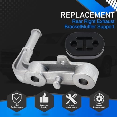 Exhaust Bracket Muffler Support Assembly Kit - Rear Left & Right Right side