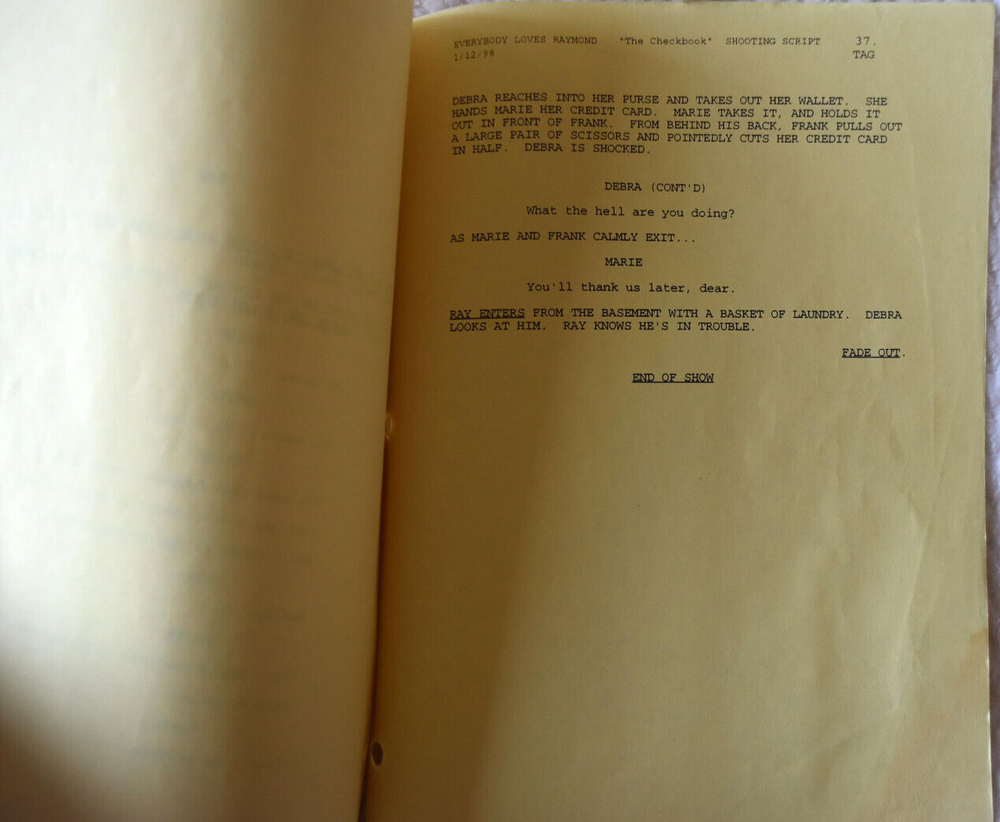 "Everybody Loves Raymond" Original Hand Signed Script by Tina Arning and More