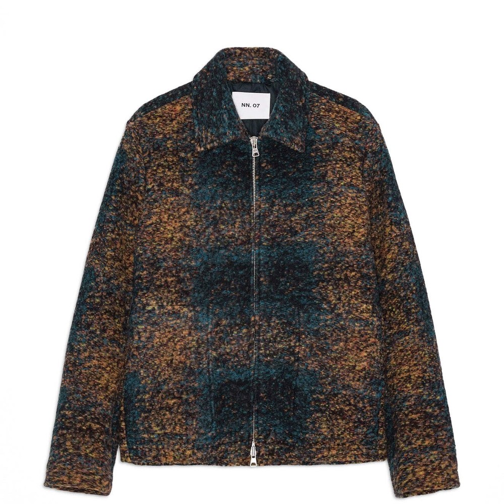 NN07 Gael Jacquard Jacket Blue Multi