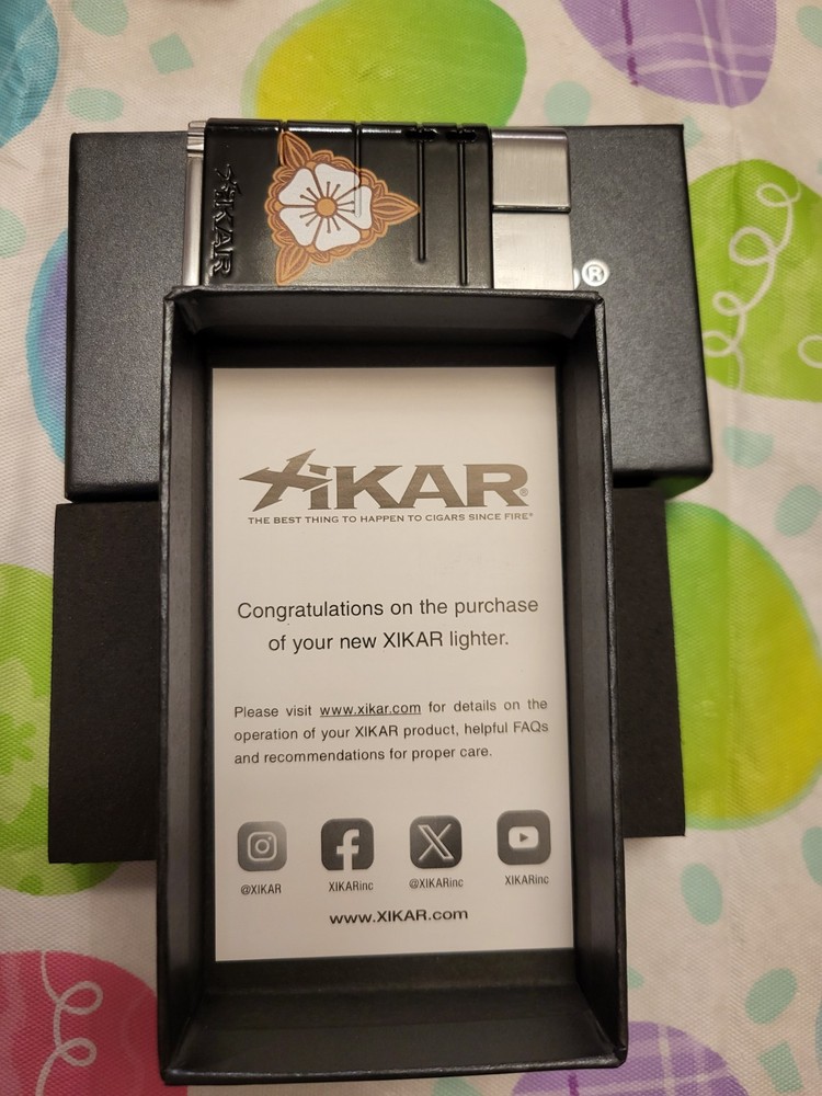 Xikar Black Mayflower Butane Cigar Windproof Refillable Lighter