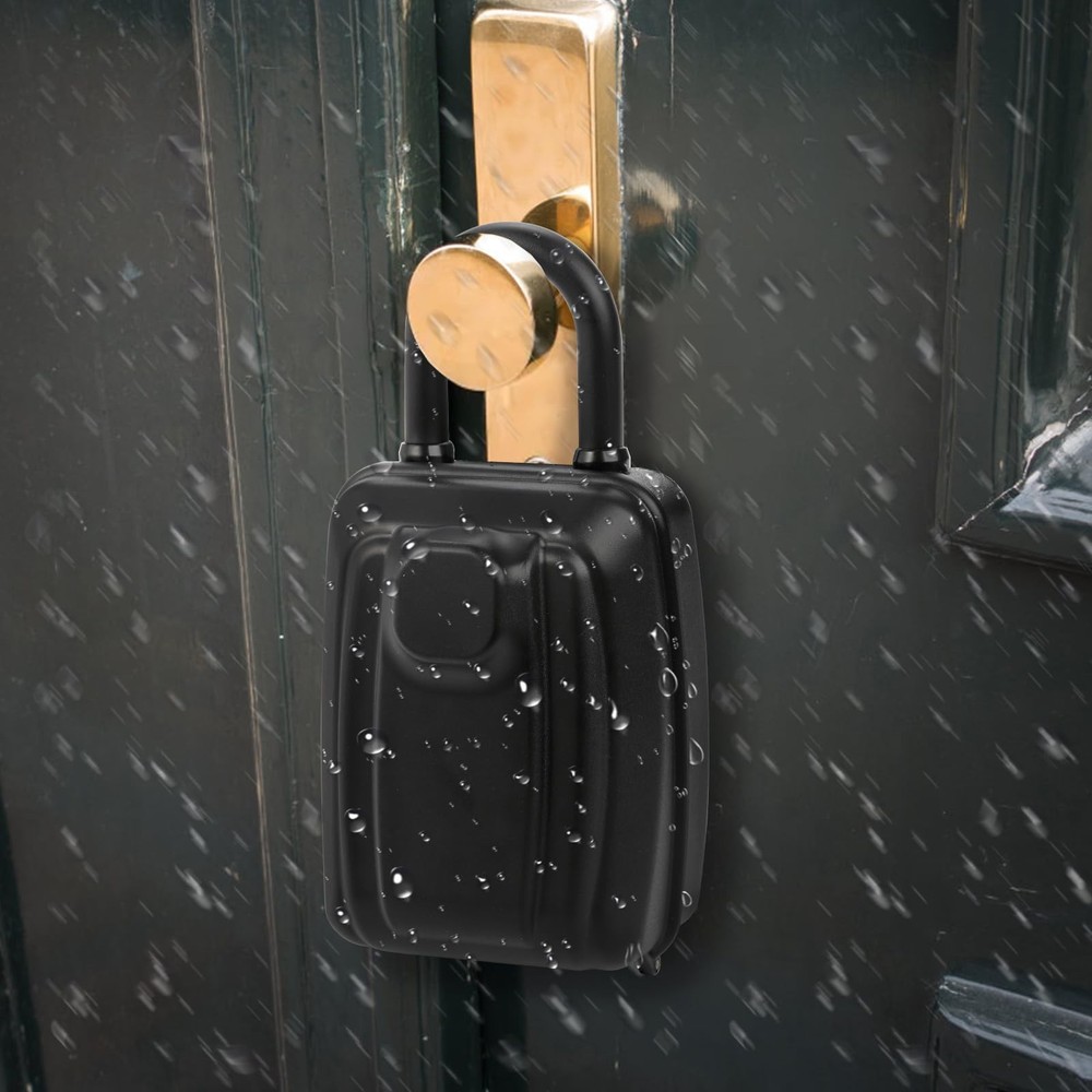 Key Lock Box Outside Waterproof 12 Digit Push Button Combination Removable