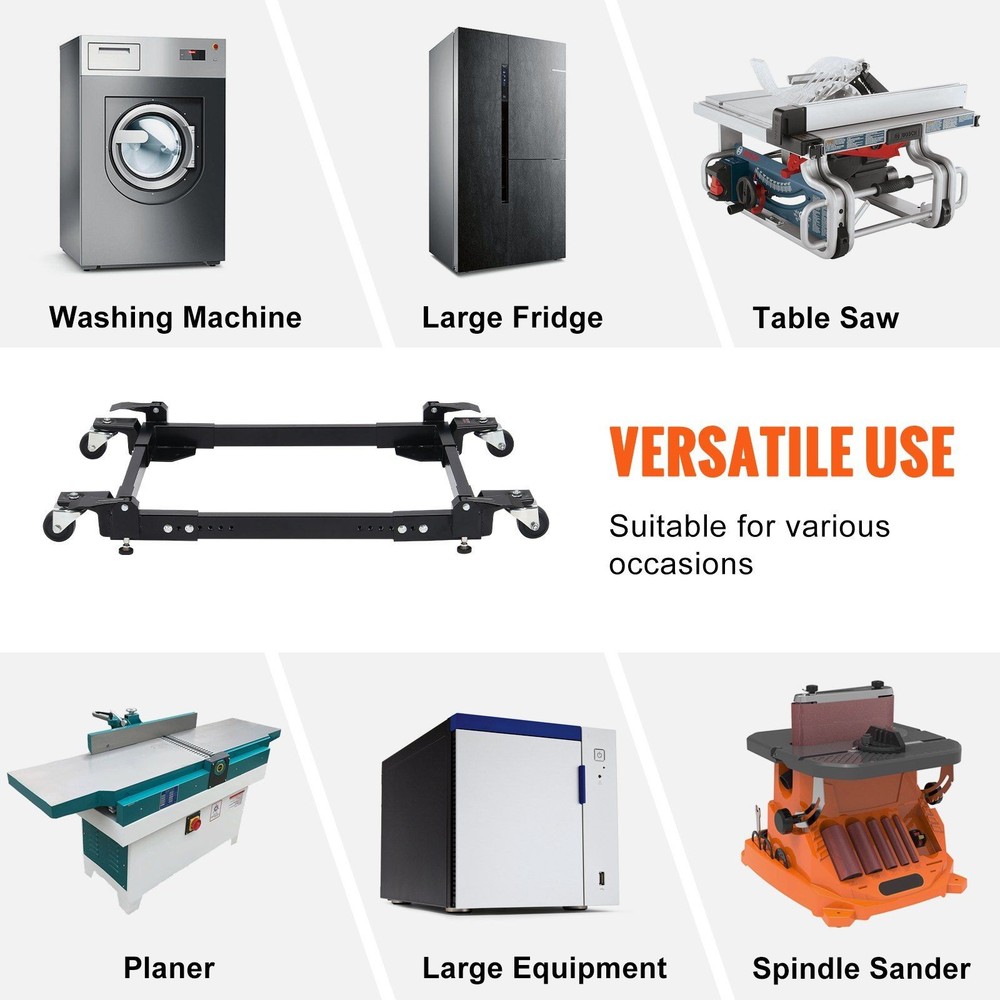 Heavy Duty Universal Mobile Base 1500 lb Capacity Stand For Machines Tools