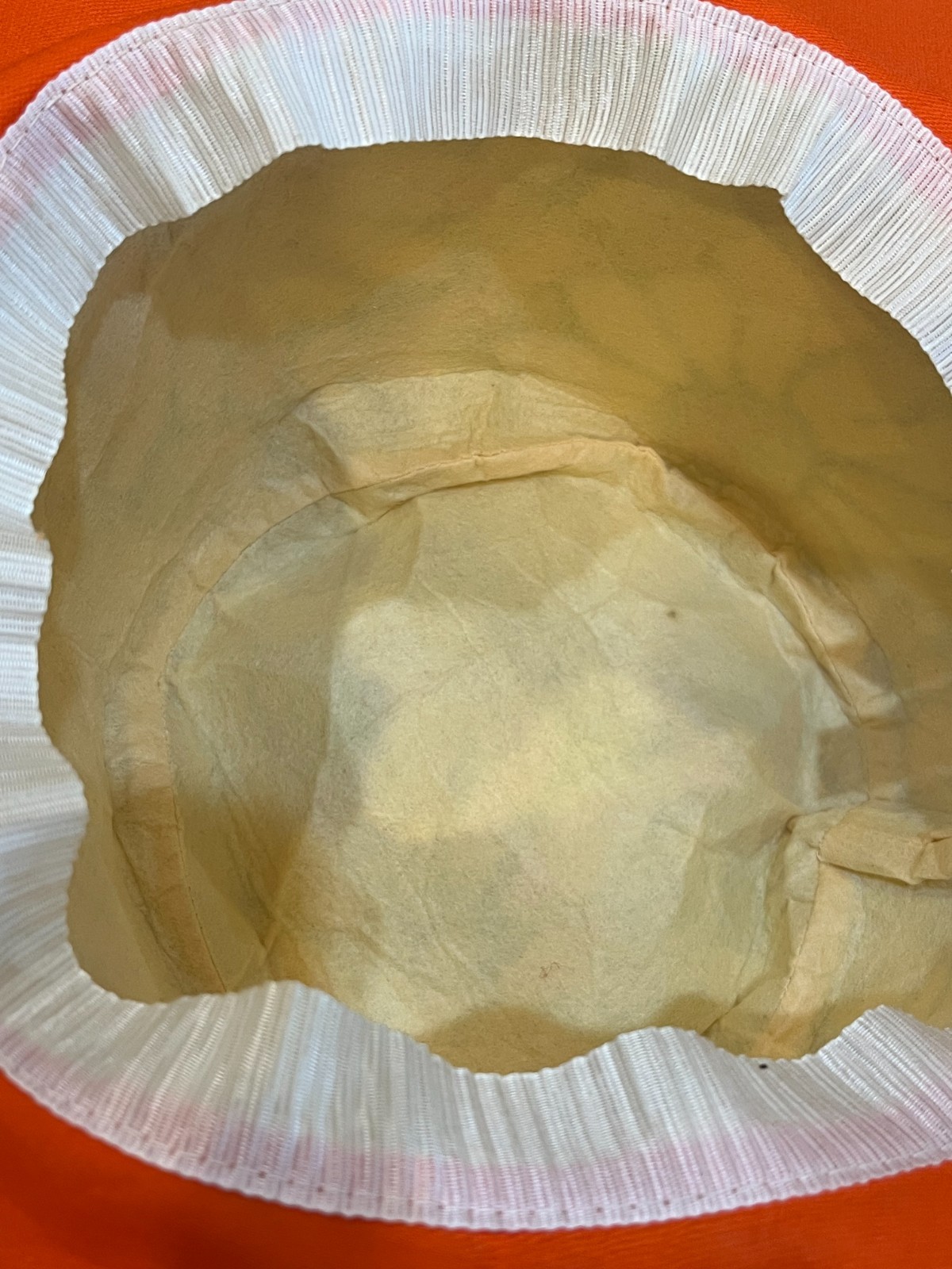 Groovy Vintage Fits All Japan Womens Floral Hat Cotton Bucket Floppy Orange Blue